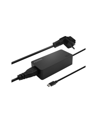 AISENS Cargador 65W PD3.0 1XUSB-C 1.8M, Negro