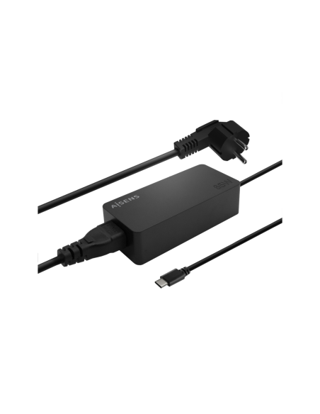AISENS Cargador 65W PD3.0 1XUSB-C 1.8M, Negro