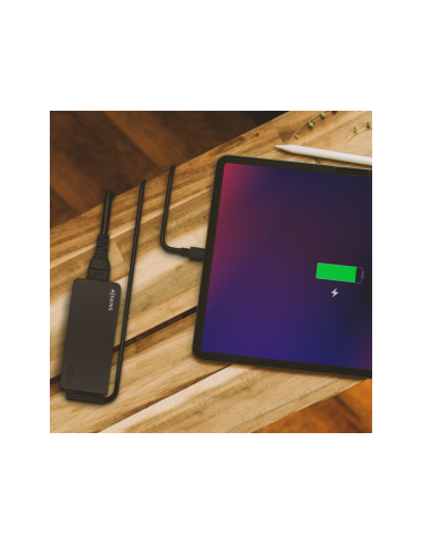 AISENS Cargador 65W PD3.0 1XUSB-C 1.8M, Negro