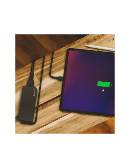 AISENS Cargador 65W PD3.0 1XUSB-C 1.8M, Negro