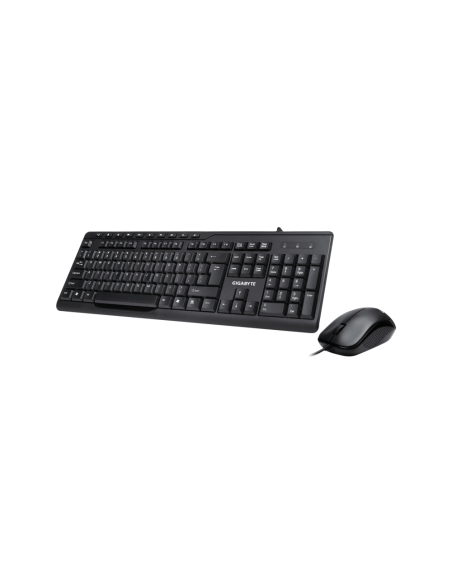GIGABYTE KM6300 teclado Ratón incluido Hogar USB QWERTY Español Negro