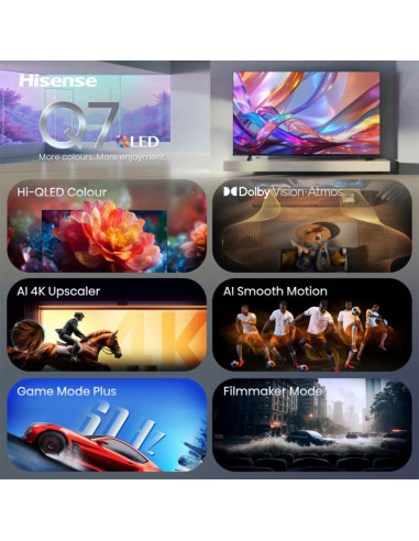 Hisense 55Q7S 139,7 cm (55") 4K Ultra HD Smart TV Wifi Negro