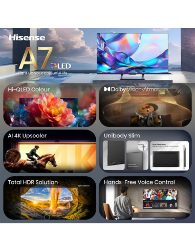 Hisense A7S 165,1 cm (65") 4K Ultra HD Smart TV Wifi Negro