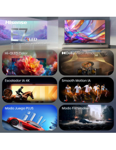 Hisense 75E7S Televisor 190,5 cm (75") 4K Ultra HD Smart TV Wifi Negro 2