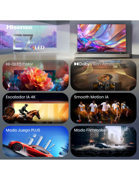 Hisense 85E7S Televisor 2,16 m (85") 4K Ultra HD Smart TV Wifi Negro