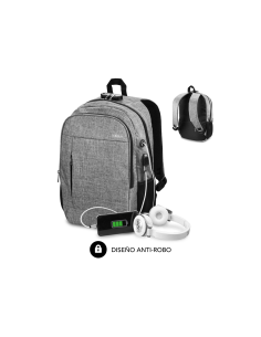 SUBBLIM Mochila para Portátil Urban Lock Backpack 16" Grey