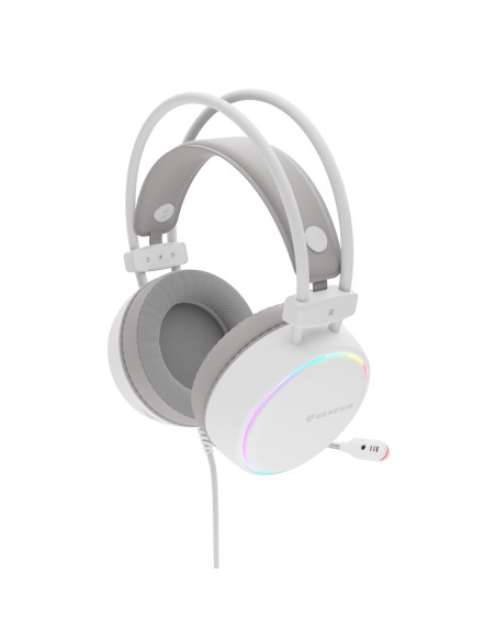 GENESIS NSG-2308 auricular y casco Auriculares Alámbrico Diadema Juego USB tipo A Blanco