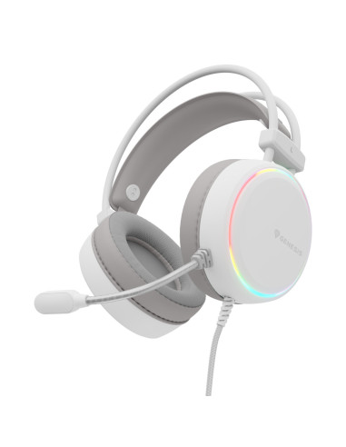 GENESIS NSG-2308 auricular y casco Auriculares Alámbrico Diadema Juego USB tipo A Blanco