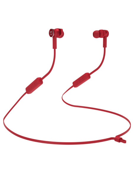 Hiditec AKEN Auriculares Inalámbrico Dentro de oído, Banda para cuello Llamadas/Música Bluetooth Rojo