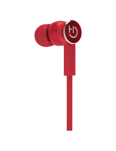 Hiditec AKEN Auriculares Inalámbrico Dentro de oído, Banda para cuello Llamadas/Música Bluetooth Rojo