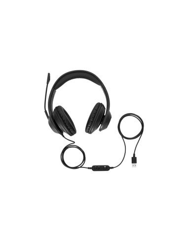 Targus AEH102GL auricular y casco Auriculares Alámbrico Diadema Llamadas/Música USB tipo A Negro