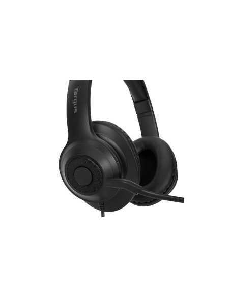 Targus AEH102GL auricular y casco Auriculares Alámbrico Diadema Llamadas/Música USB tipo A Negro
