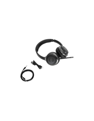 Targus AEH104GL auricular y casco Auriculares Inalámbrico y alámbrico Diadema Llamadas/Música USB Tipo C Bluetooth Negro