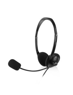 Ewent EW3567 auricular y casco Auriculares Alámbrico Diadema Llamadas/Música Negro