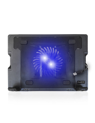 Ewent EW1258 almohadilla fría 43,2 cm (17") 1000 RPM Negro