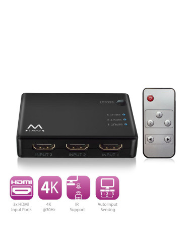 Ewent EW3730 interruptor de video HDMI