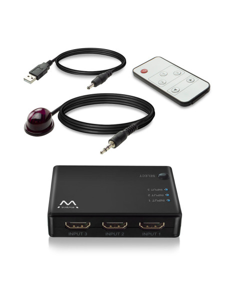 Ewent EW3730 interruptor de video HDMI
