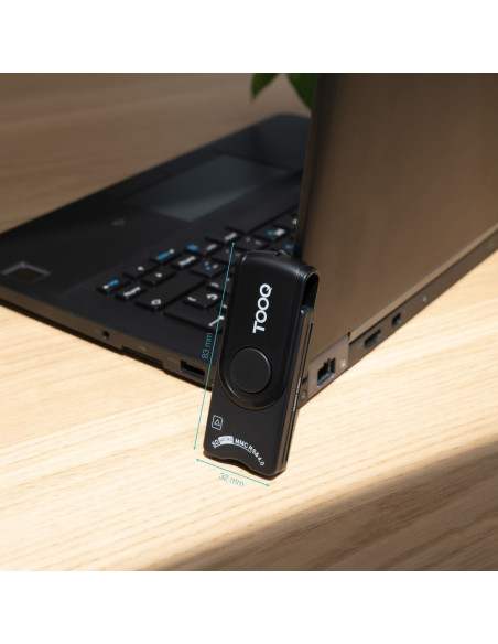 TooQ TQR-3012B lector de tarjeta inteligente USB 2.0