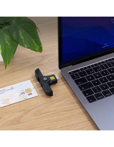 TooQ TQR-3011B lector de tarjeta inteligente USB Tipo C