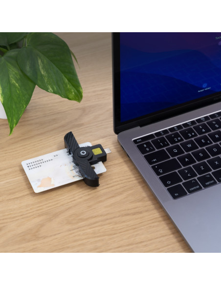 TooQ TQR-3011B lector de tarjeta inteligente USB Tipo C