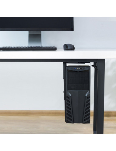 Ewent EW1293 soporte de CPU Soporte para instalación de CPU bajo mesa Negro