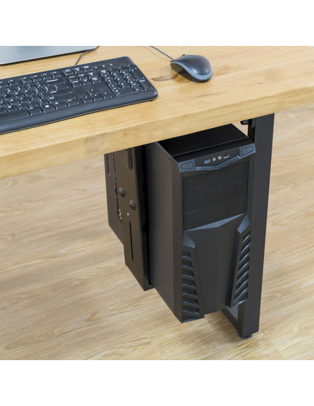 Ewent EW1293 soporte de CPU Soporte para instalación de CPU bajo mesa Negro