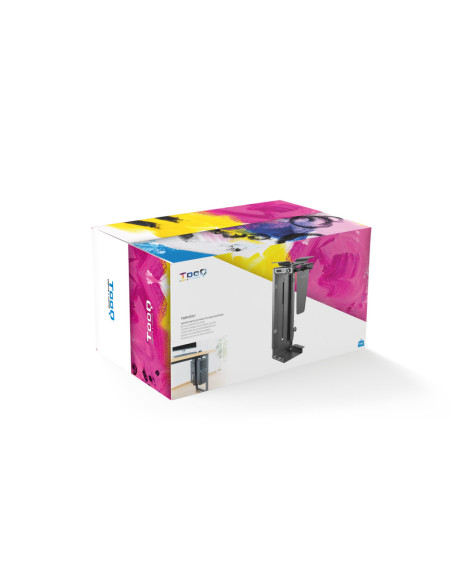 TooQ Soporte Metálico para CPU para Escritorio/Pared, Negro