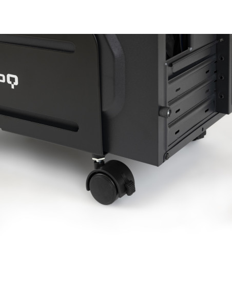 TooQ Soporte metálico para CPU de suelo con ruedas