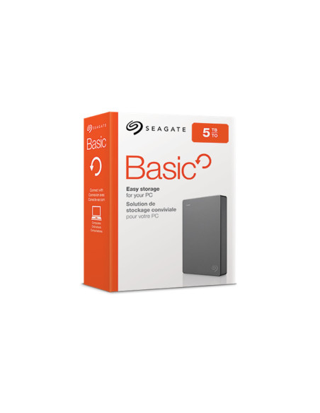 Seagate Basic disco duro externo 5 TB 2.5" 3.2 Gen 1 (3.1 Gen 1) Plata