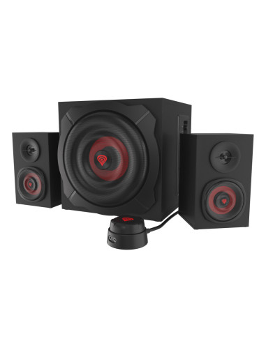 GENESIS Helium 610BT conjunto de altavoces 60 W PC/ordenador portátil Negro, Rojo 2.1 canales De 2 vías 30 W Bluetooth
