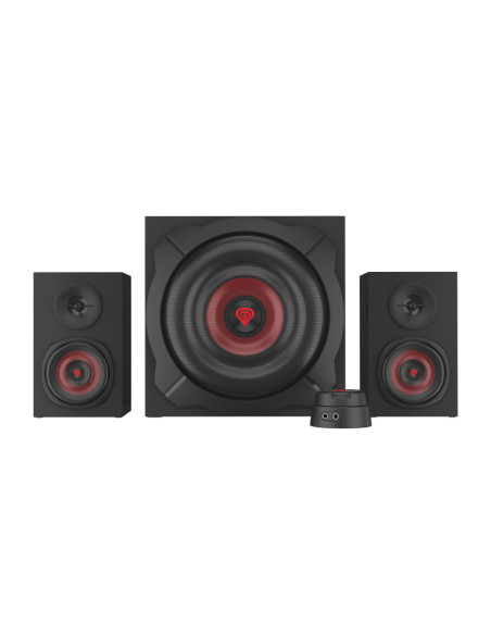 GENESIS Helium 610BT conjunto de altavoces 60 W PC/ordenador portátil Negro, Rojo 2.1 canales De 2 vías 30 W Bluetooth