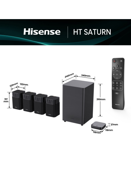 Hisense HT Saturn Negro 4.1.2 canales 720 W