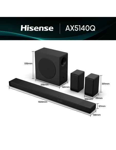 Hisense AX5140Q Negro 5.1.4 canales 600 W