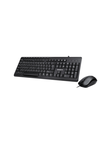 GIGABYTE KM6300 teclado Ratón incluido Hogar USB QWERTY Español Negro