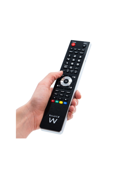 Ewent EW1570 mando a distancia DTT, DVD/Blu-ray, Proyector, SAT, STB, Altavoz para barra de sonido, TV, Universal, VCR Botones