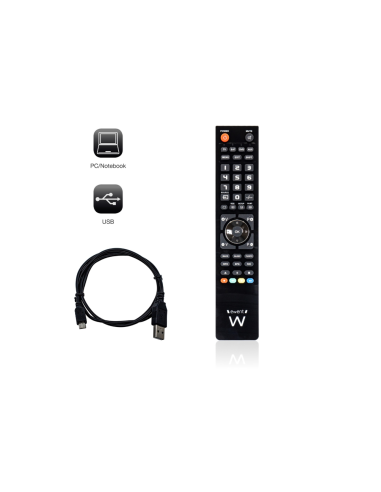 Ewent EW1570 mando a distancia DTT, DVD/Blu-ray, Proyector, SAT, STB, Altavoz para barra de sonido, TV, Universal, VCR Botones
