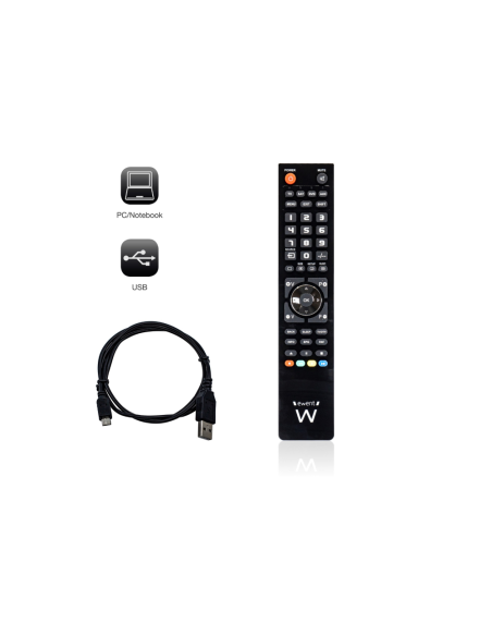 Ewent EW1570 mando a distancia DTT, DVD/Blu-ray, Proyector, SAT, STB, Altavoz para barra de sonido, TV, Universal, VCR Botones