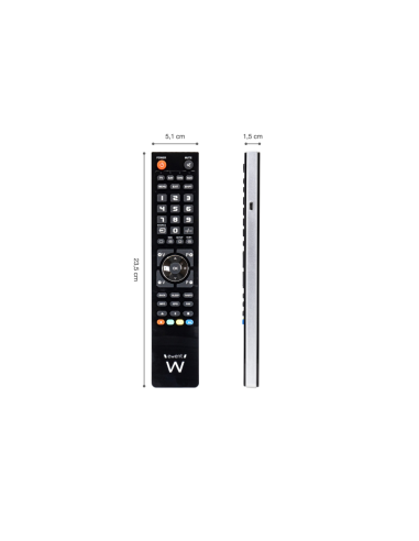 Ewent EW1570 mando a distancia DTT, DVD/Blu-ray, Proyector, SAT, STB, Altavoz para barra de sonido, TV, Universal, VCR Botones