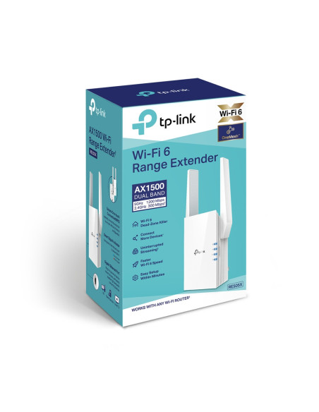 TP-Link RE505X ampliador de red Transmisor y receptor de red Blanco 10, 100, 1000 Mbit/s