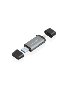 AISENS ASCR-2AC11-GR lector de tarjeta USB 3.2 Gen 1 (3.1 Gen 1) Type-A/Type-C 2