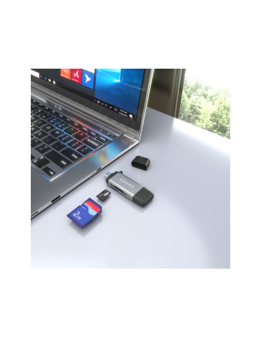 AISENS ASCR-2AC11-GR lector de tarjeta USB 3.2 Gen 1 (3.1 Gen 1) Type-A/Type-C