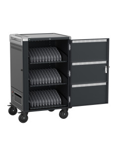 Ewent EW1701 carrito y armario de dispositivo portátil Armario de gestión y carga para dispositivos portátiles Negro, Gris