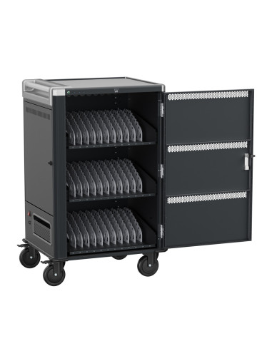 Ewent EW1701 carrito y armario de dispositivo portátil Armario de gestión y carga para dispositivos portátiles Negro, Gris