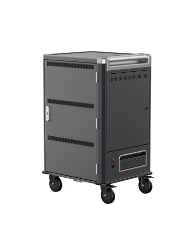 Ewent EW1701 carrito y armario de dispositivo portátil Armario de gestión y carga para dispositivos portátiles Negro, Gris