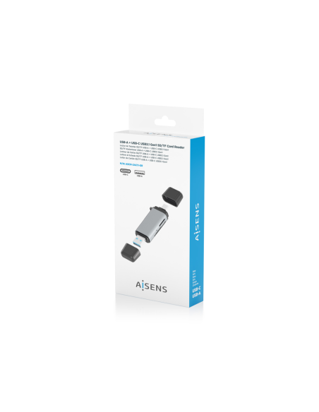 AISENS ASCR-2AC11-GR lector de tarjeta USB 3.2 Gen 1 (3.1 Gen 1) Type-A/Type-C