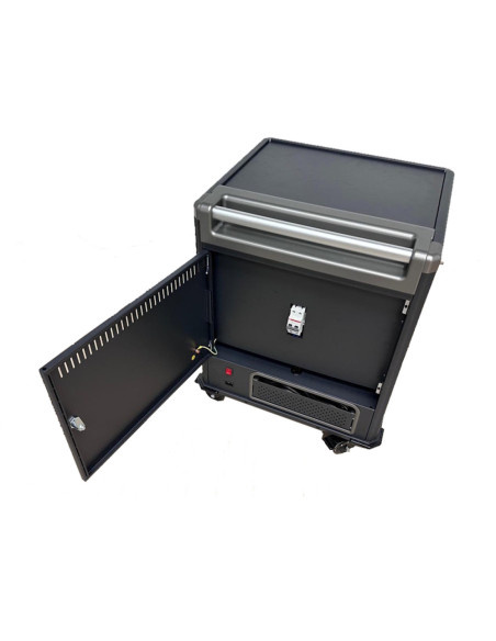 Ewent EW1703 carrito y armario de dispositivo portátil Carro de gestión y carga para dispositivos portátiles Negro, Gris