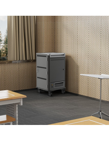 Ewent EW1700 carrito y armario de dispositivo portátil Carro de gestión y carga para dispositivos portátiles Negro, Gris