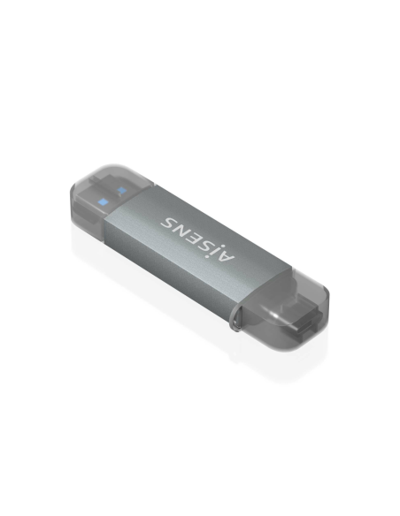 AISENS ASCR-2AC08-GR lector de tarjeta USB 3.2 Gen 1 (3.1 Gen 1) Type-A/Type-C