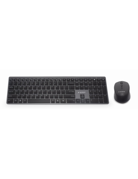 Gembird KBS-ECLIPSE-M500-ES teclado Ratón incluido Universal USB + Bluetooth QWERTY Inglés Negro