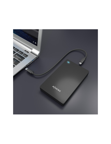 AISENS ASE-2542B caja para disco duro externo Caja de disco duro (HDD) Negro 2.5"
